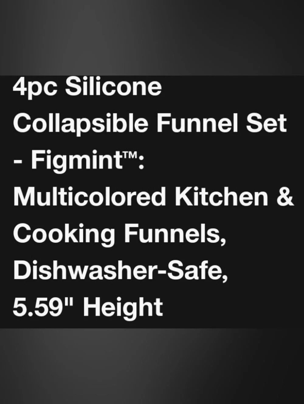 4 Piece Silicone Collapsible Funnel Set - Green, Blue, Coral